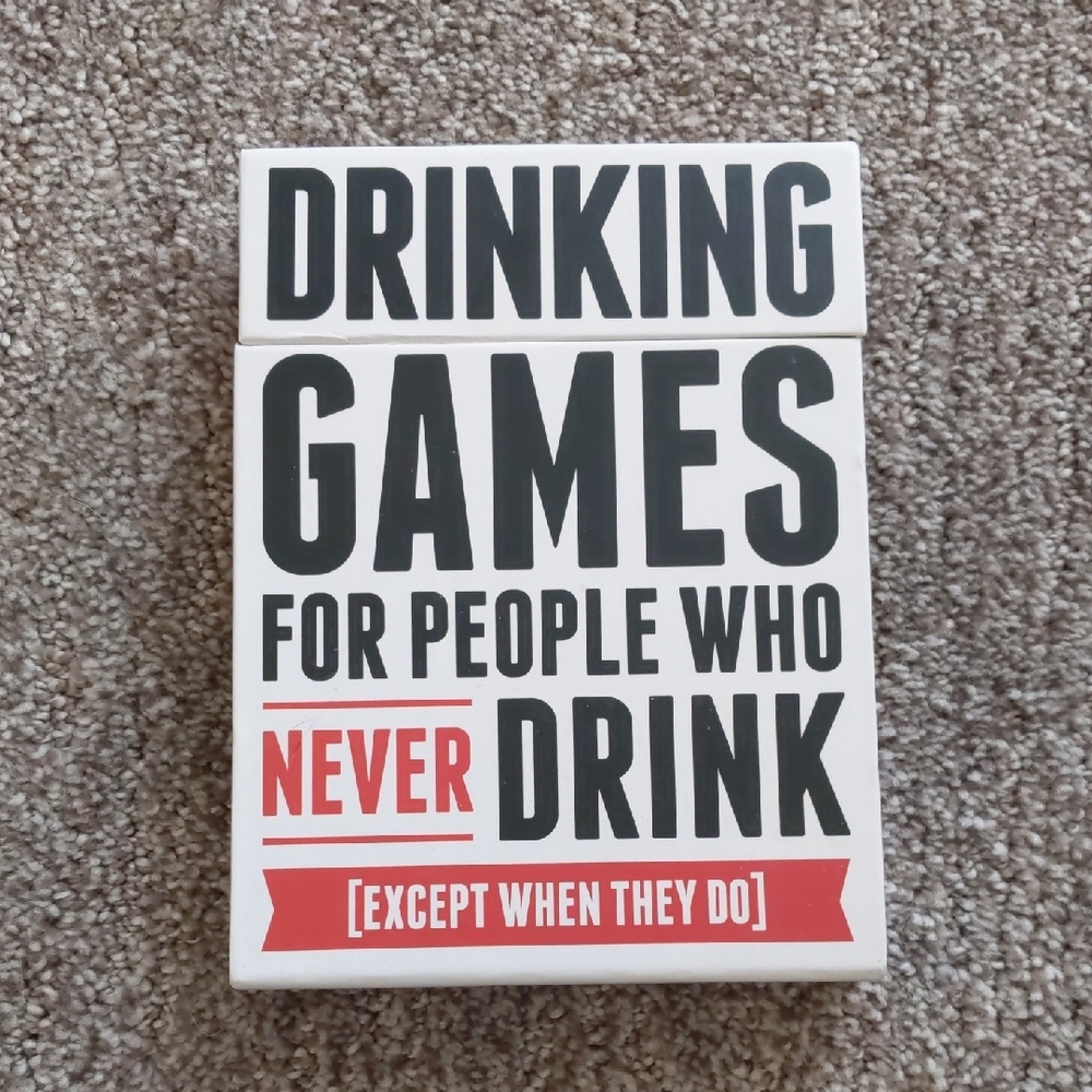 Drinking Games for People Who Never Drink - Black and Red